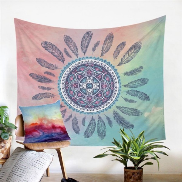 Dreamcatcher Feathers - Printed Tapestry UK