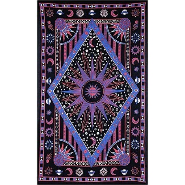 Psychedelic Moon - Printed Tapestry UK