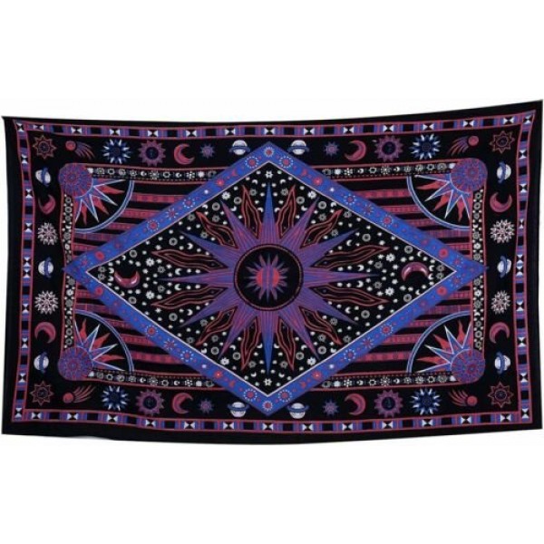 Psychedelic Moon - Printed Tapestry UK
