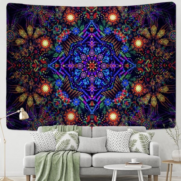 Psychedelic Mandala - Printed Tapestry UK