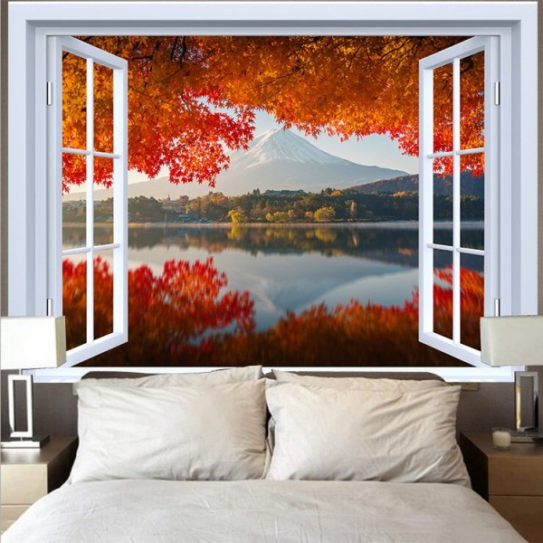 Landscape Outside The Window - Printed Tapestry UK