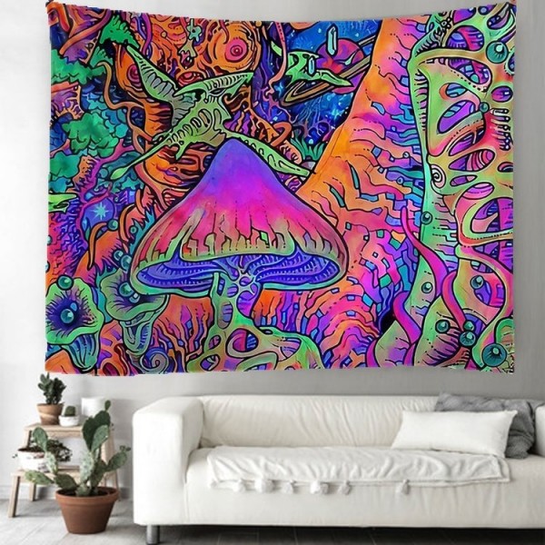 Psychedelic Mushroom - Printed Tapestry UK