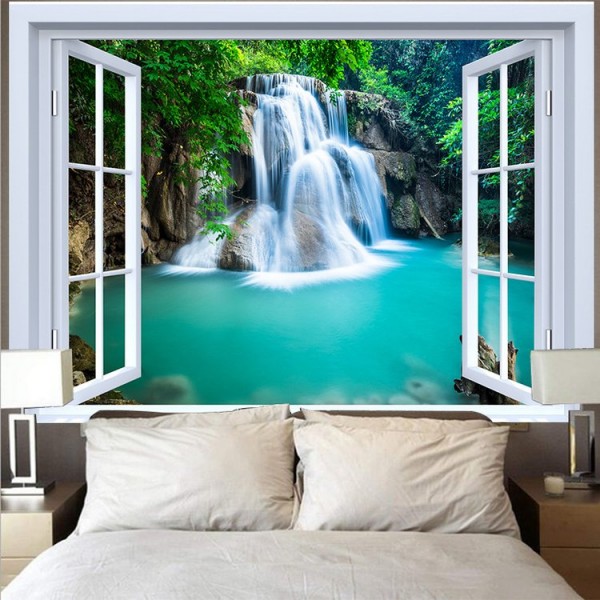 Landscape Outside The Window - Printed Tapestry UK