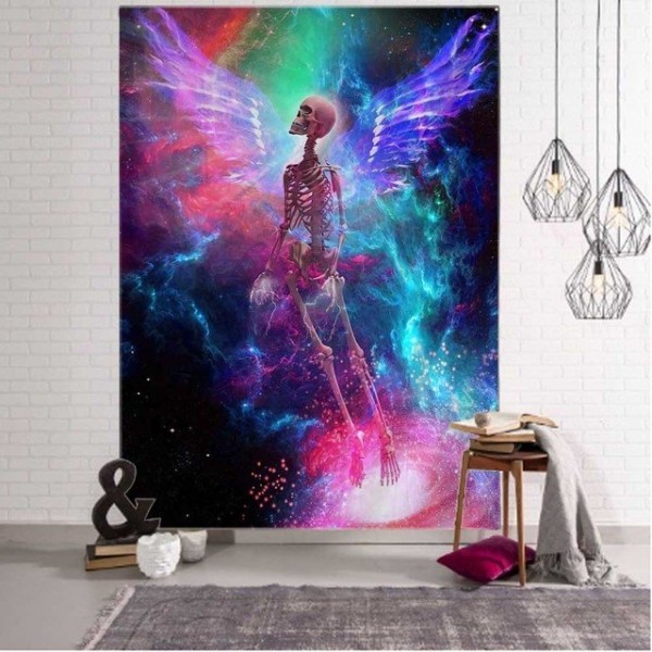 Psychedelic Skull - Printed Tapestry UK