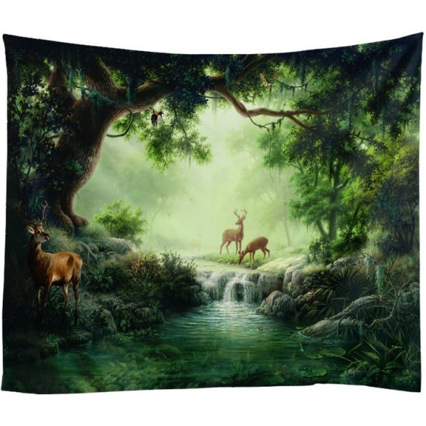 Forest & Deer - Printed Tapestry UK