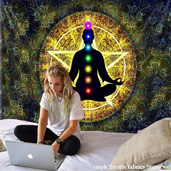 Mandala Meditation- Printed Tapestry UK