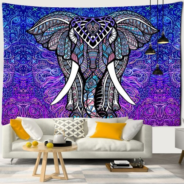 Mandala Elephant - Printed Tapestry UK