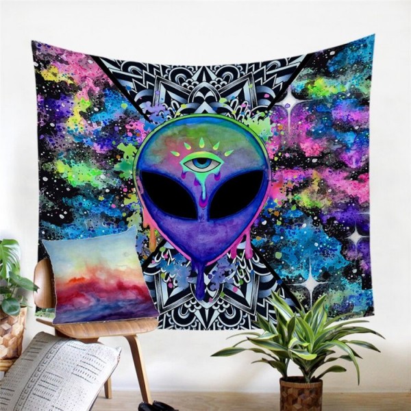 Trippy Alien - Printed Tapestry UK