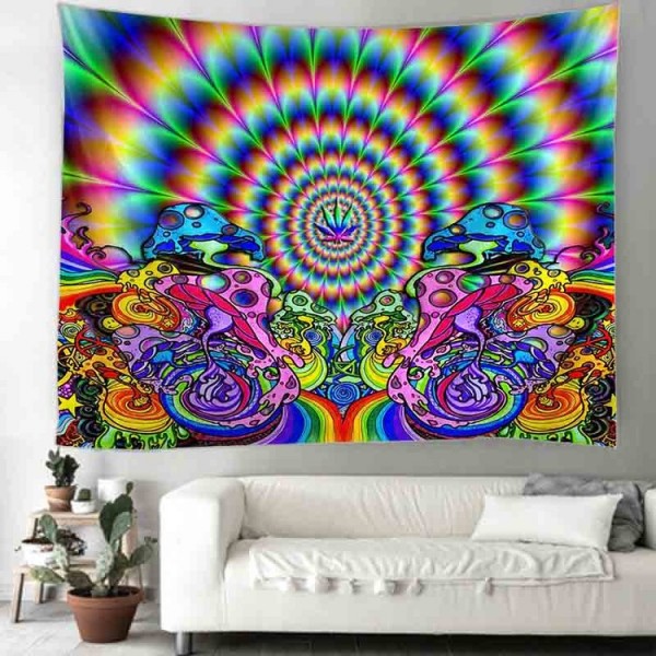 Psychedelic Mushroom - Printed Tapestry UK