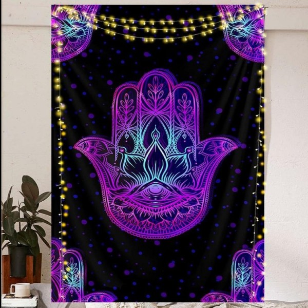 Dark Hamsa  - Printed Tapestry UK
