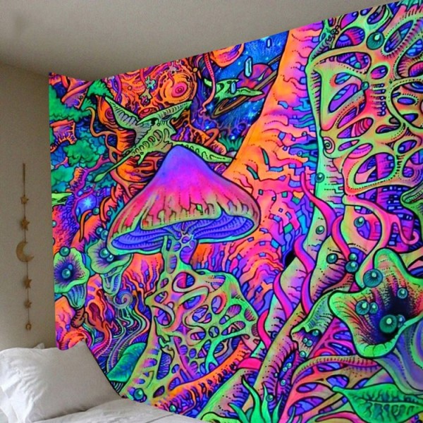 Psychedelic Mushroom - Printed Tapestry UK