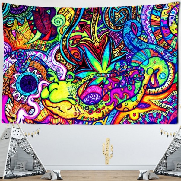 Psychedelic Mushroom - Printed Tapestry UK