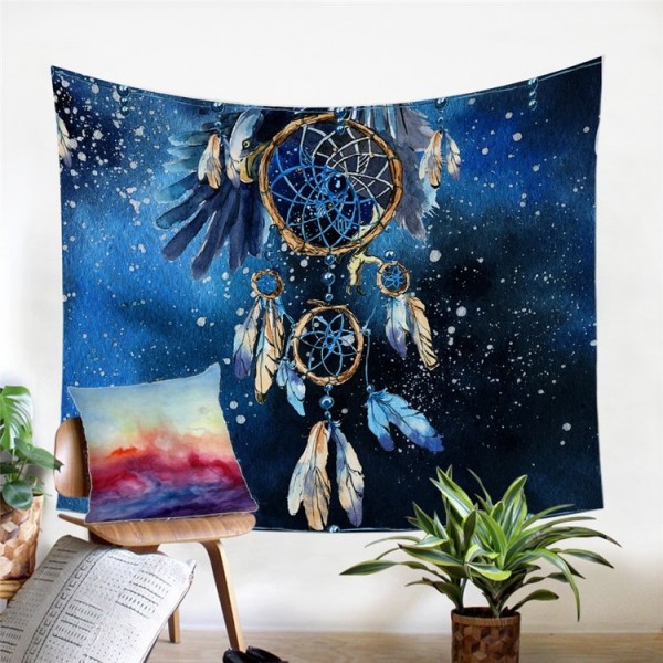 Dreamcatcher Feathers - Printed Tapestry UK