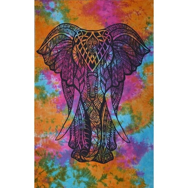 Tie dye elephant - Printed Tapestry UK