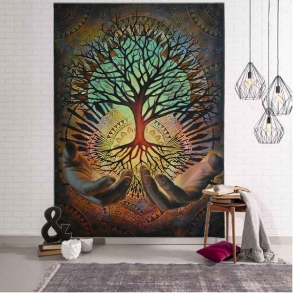 Psychedelic Tree - Printed Tapestry UK