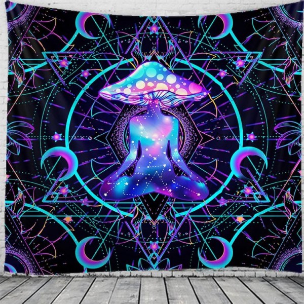 Psychedelic Mushroom - Printed Tapestry UK